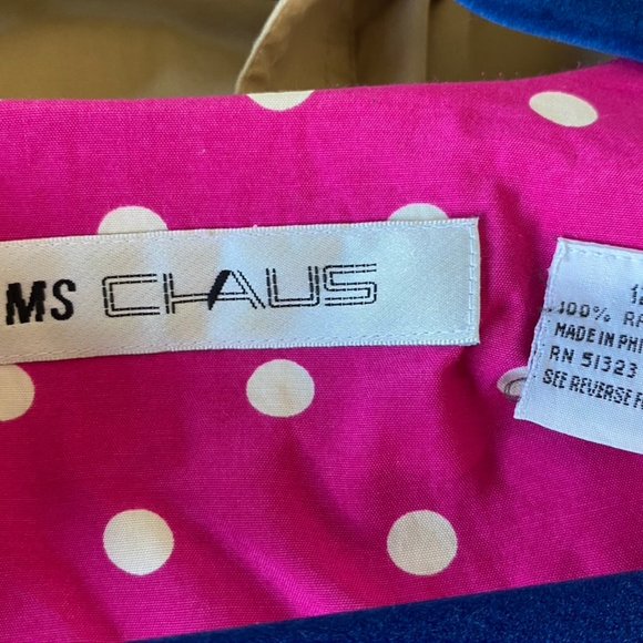 Vintage Ms. Chaus Pink Polka Dot Belted Dress - Picture 7 of 8